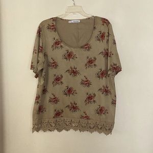 Maurices Suede like tan top  Size 2X (s14)